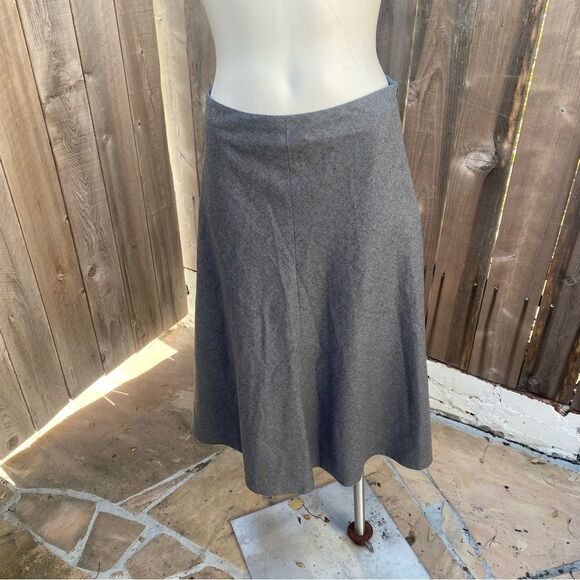 Theory gray wool midi skirt size 6 - Picture 1 of 8